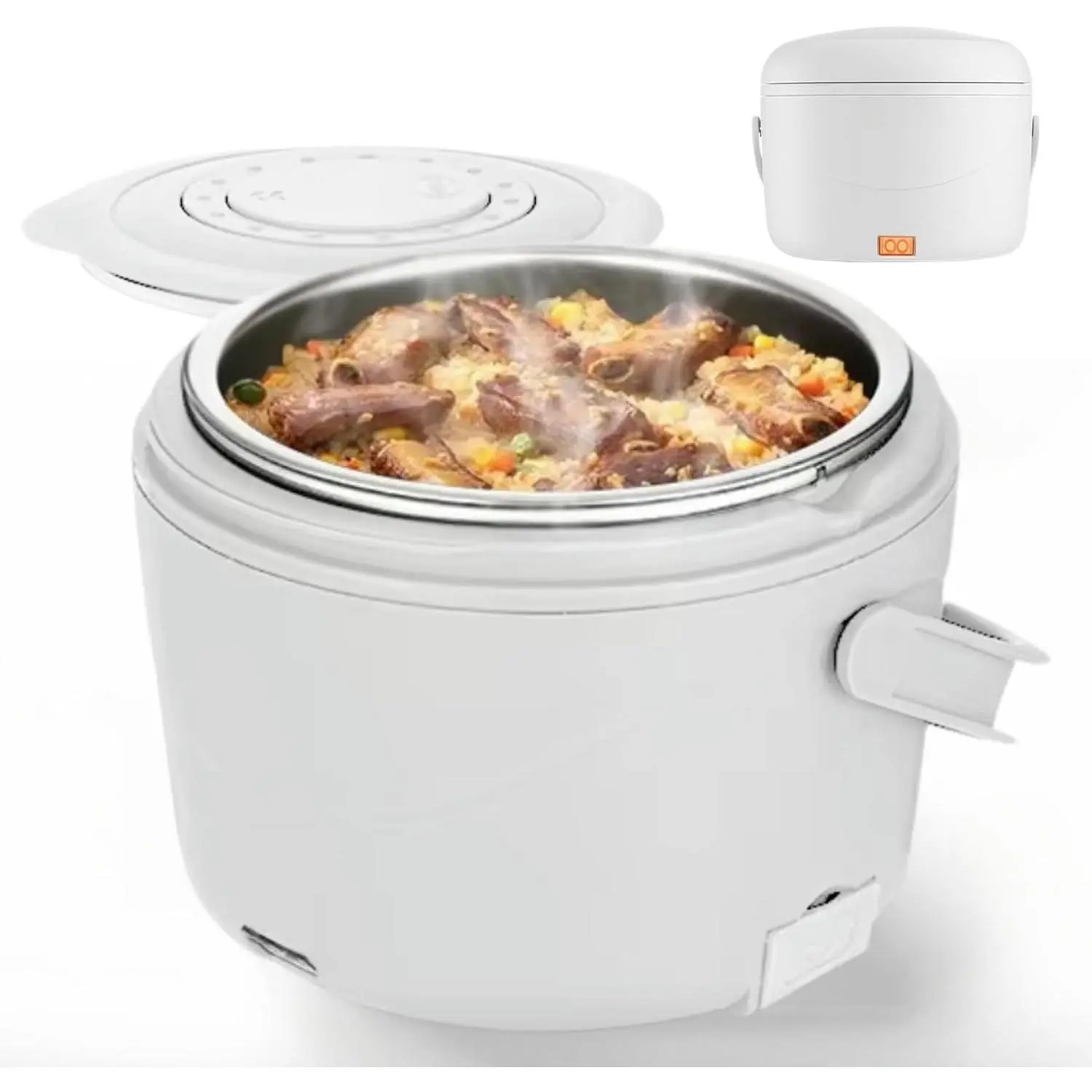 cook Electric Lunch Box for Adults – 1.2L Portable Heated  Warmer & Meal Heater with Leak-Proof Lid – 80W, Ideal for Office, Work &  – Lonchera Eléctrica Portatil