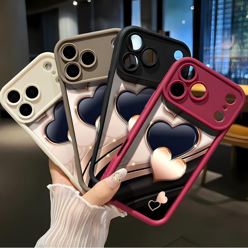 Creative Love Soft&Flexible TPU Silicone Phone Case For iPhone 17 Pro Max AIR 16 15 14 13 12 11 Plus XSMAX Cases Durable|Shockproof|Full Camera Protection|Anti-Scratch|Anti-Fingerprint|Slim Fit|Gift For Girlfriend/Men/Women