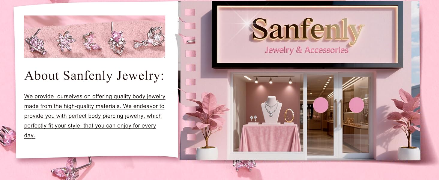 Sanfenly 12 PCS 20G Nose Rings Surgical Stainless Steel, L Shaped Nose Studs for Women Men, CZ Heart Butterfly Flower Leaf Moon Dangle Cute Nose Piercings Studs Screw Jewelry Pink/Purple/Blue/Clear Sanfenly 12 PCS 20G Nose Rings Surgical Stainless Steel, L Shaped Nose Studs for Women Men, CZ Heart Butterfly Flower Leaf Moon Dangle Cute Nose Piercings Studs Screw Jewelry Pink/Purple/Blue/Clear