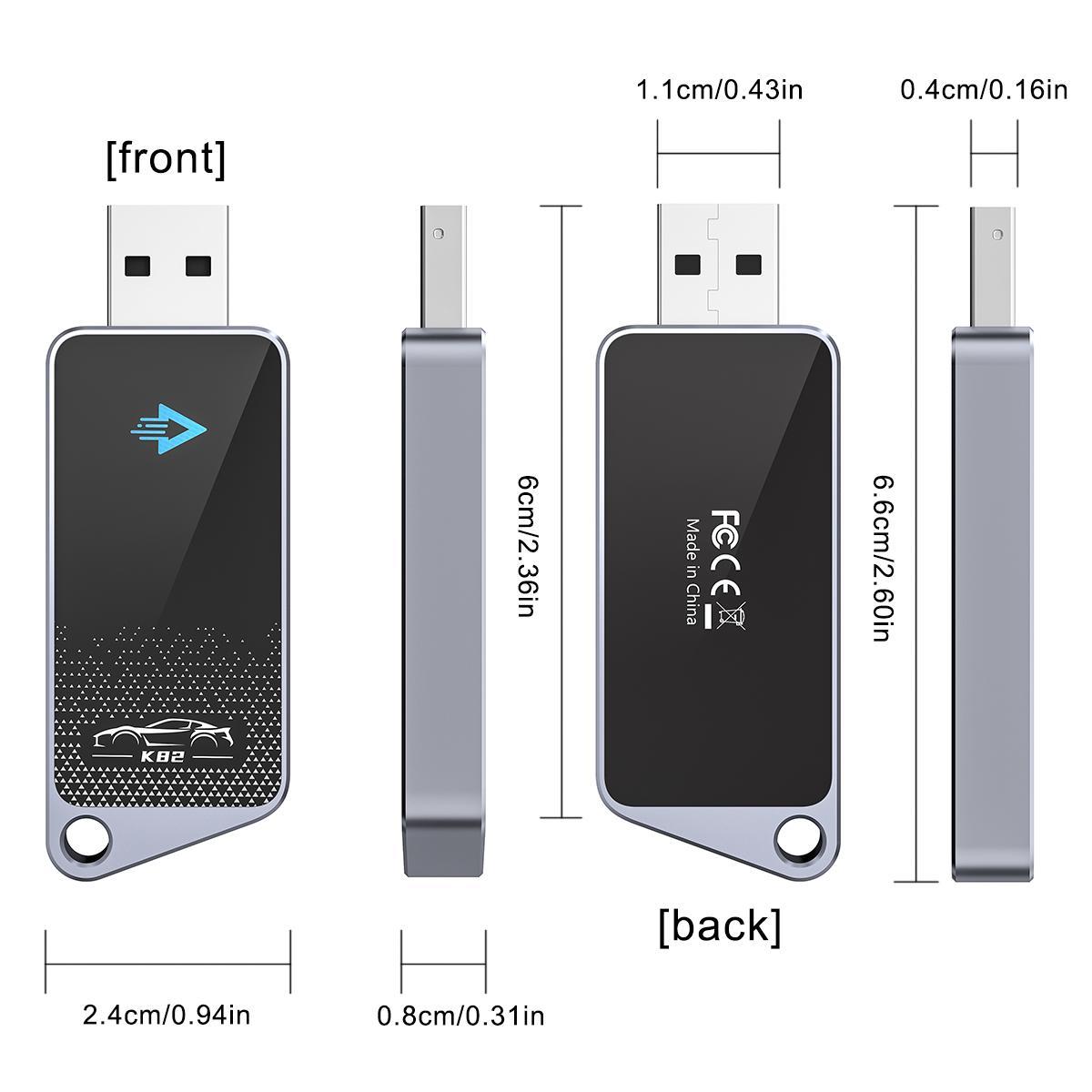 Wireless Car Screen Adapter, 1 Count Plug & Play Car Screen Adapter, Compatible with iPhone & Android