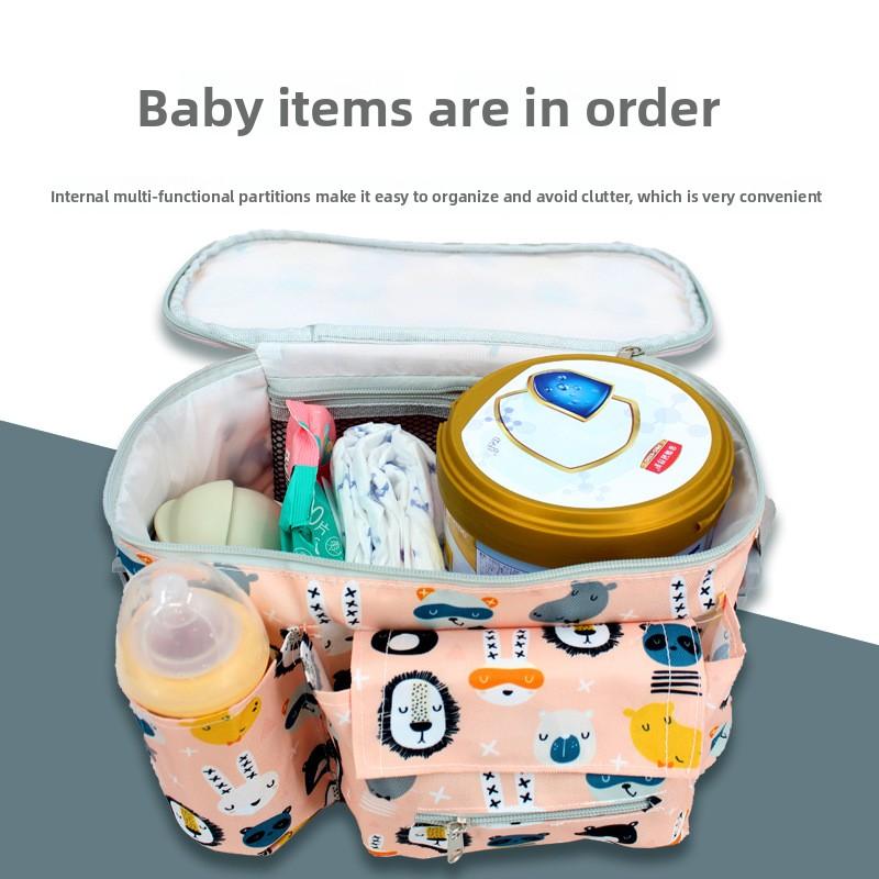 Convenient Stroller Storage Bag |   Perfect Mommy Caddy for Diapers & Baby Stuff