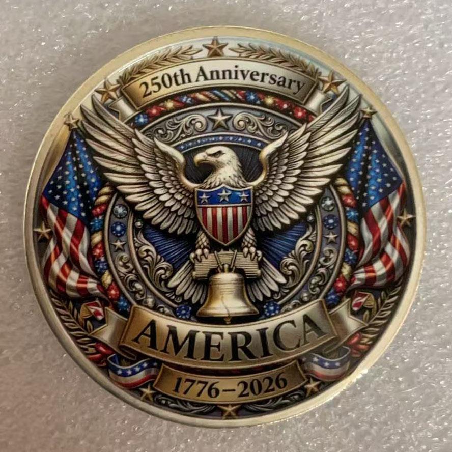 2pcs The 250th anniversary of American Independence Day souvenir coin collection