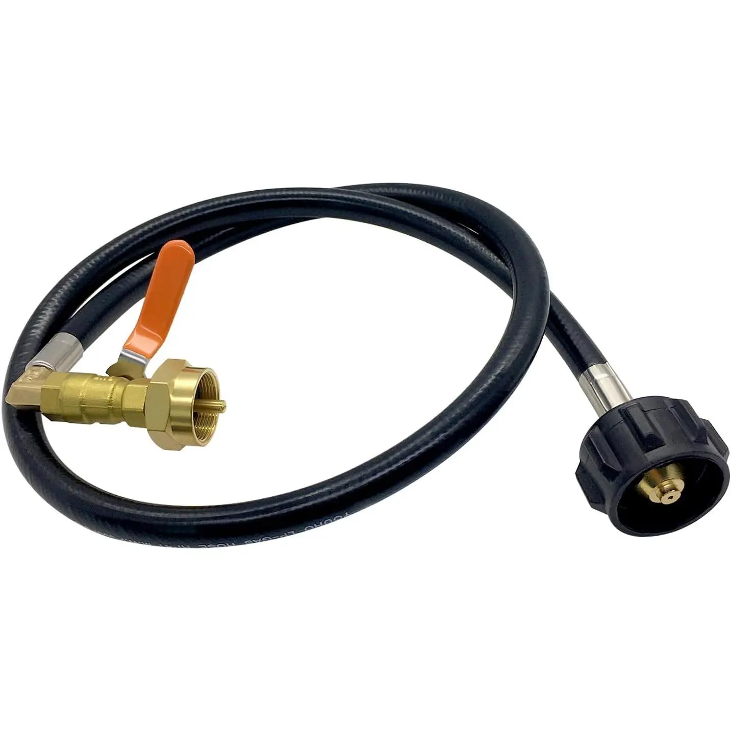 3FT Propane Refill Adapter Hose With Safety Control Valve, 1 LB Propane Tank Refill Adapter, Solid Brass QCC1 Type1 Connection for Outdoor Camping Cooking