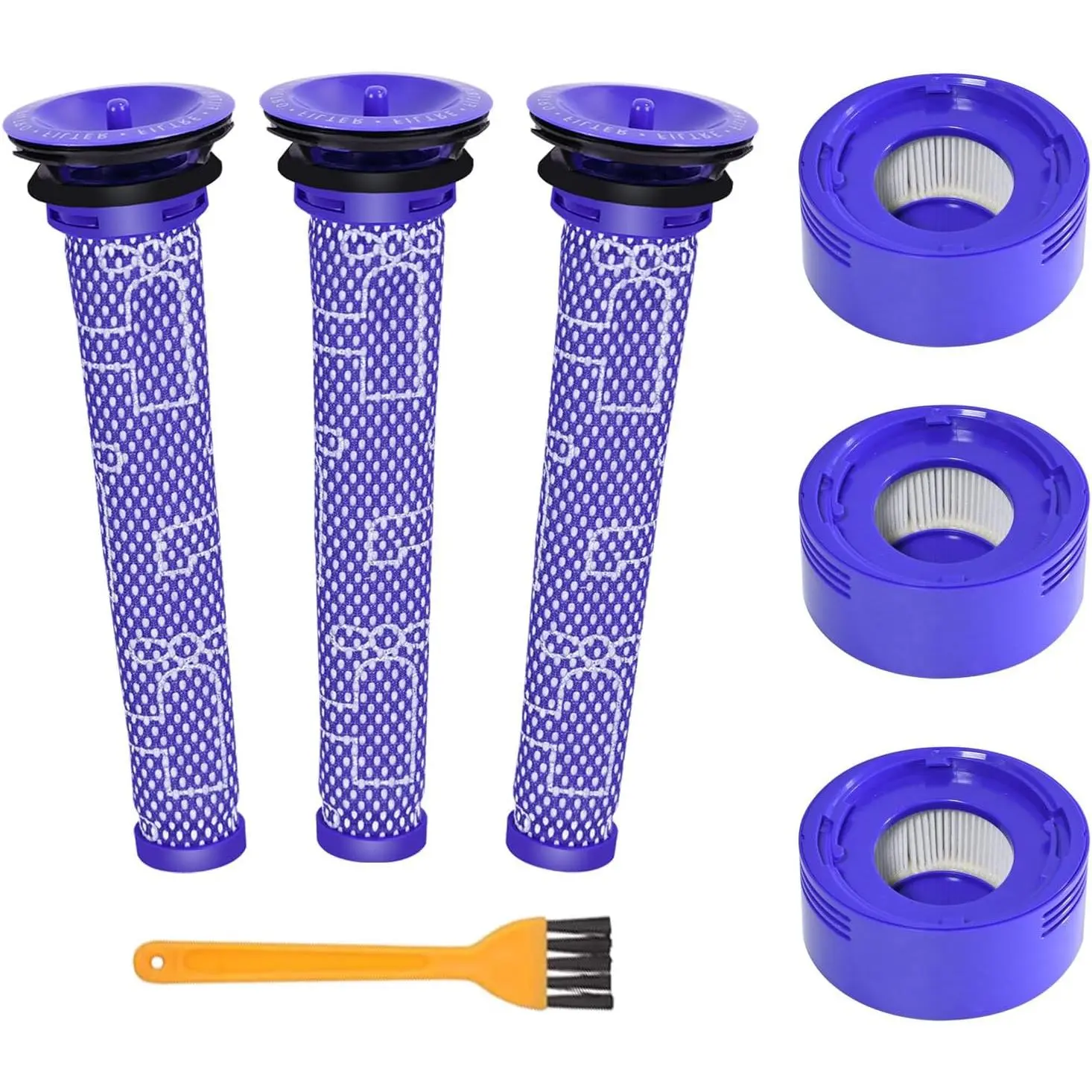 6 Pack Vacuum Filter  for D-yson V7 V8  | V8 Absolute & SV10 Cordless Vacuum Cleaners, 3 Pre Filters and 3  Filters, Part No 965661, 967478-01