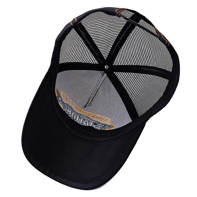 Unisex Summer Fishing Cap Breathable Mesh Trucker Hat Men Women Big Fish Fisherman Embroidered Snapback Hat Outdoor Fishing