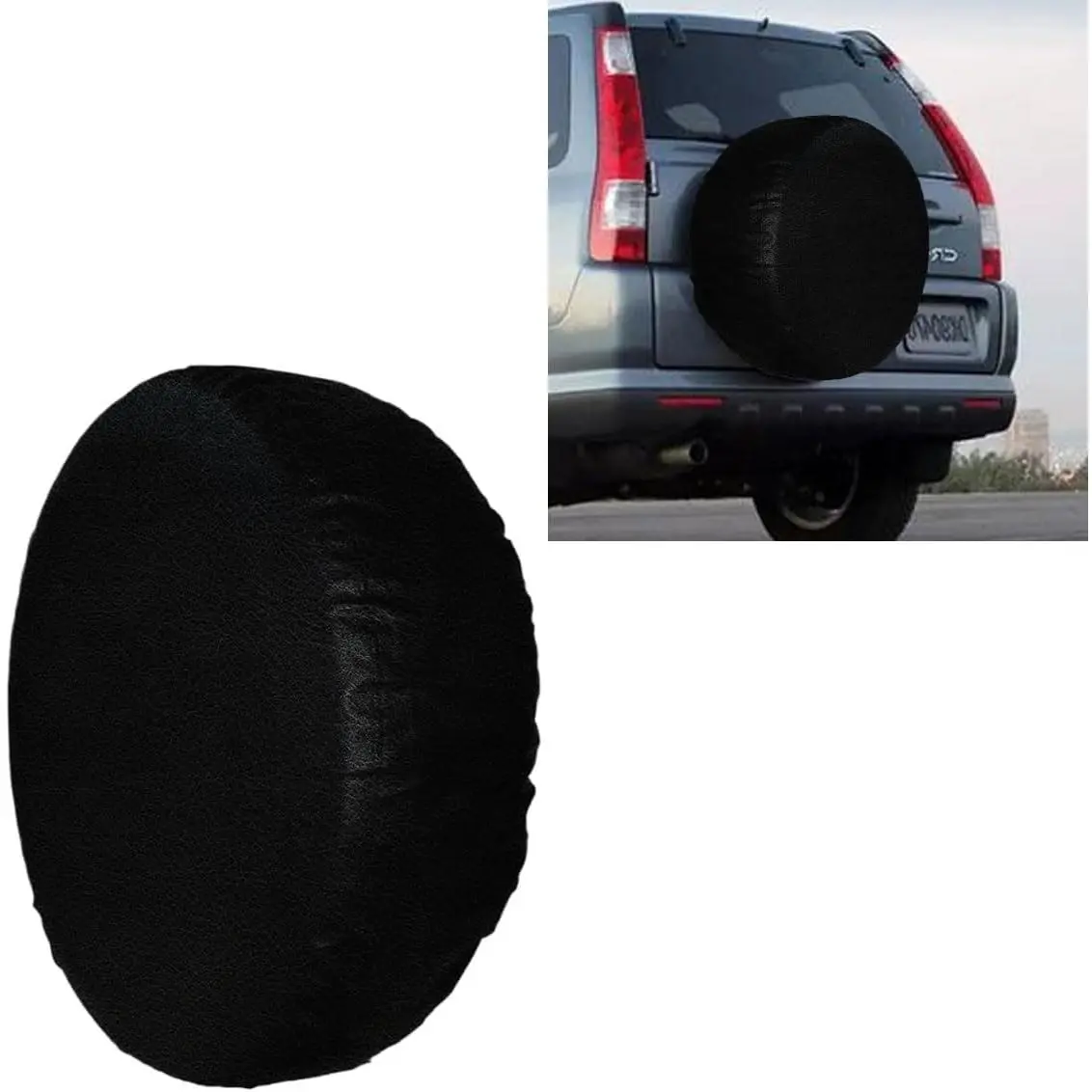 Universal Spare Tire Cover Waterproof Dust-Proof PVC Leather Tire Protector 25-27 Inch Weatherproof Fits Trailer RV SUV Truck and Most Vehicles