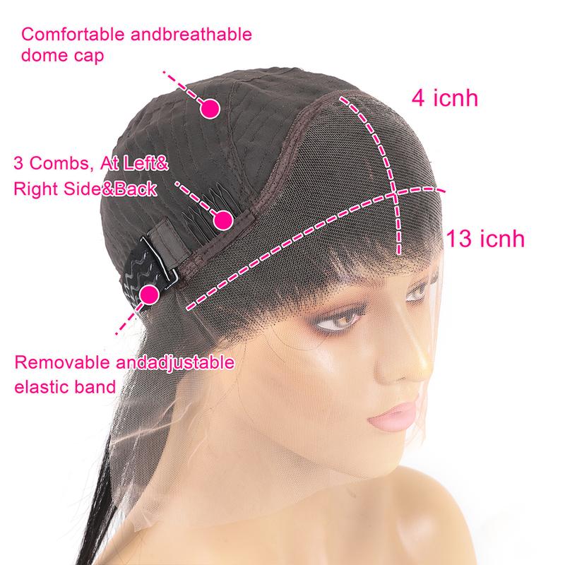 Bling Hair Curly Wigs Pre Plucked Natural Hairline Transparent Lace Wig 13x4 HD Lace Frontal Human Hair Wigs Kinky Curly 30 Inches 4x4 Lace Closure Brazilian Remy Hair Wig for Women 180%