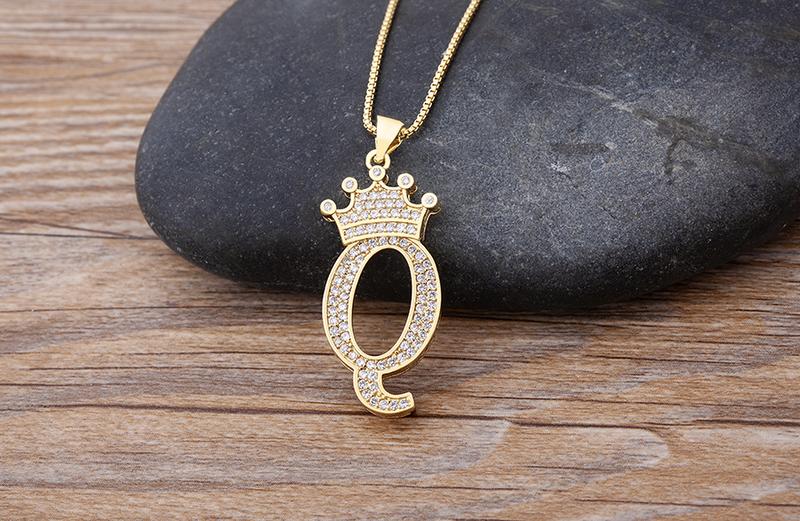 Aesthetic Luxury Copper Zircon A-Z Crown Alphabet Pendant Chain Necklace Hip-Hop Style Fashion Woman Man Initial Name Jewelry Gift for Girl Women Couple Aesthetic Luxury Copper Zircon A-Z Crown Alphabet Pendant Chain Necklace Hip-Hop Style Fashion Woman Man Initial Name Jewelry Gift for Girl Women Couple