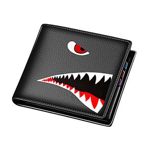 Men's Short Wallet Money Clip Pu Leather Horizontal Wallet Coin Purse Red