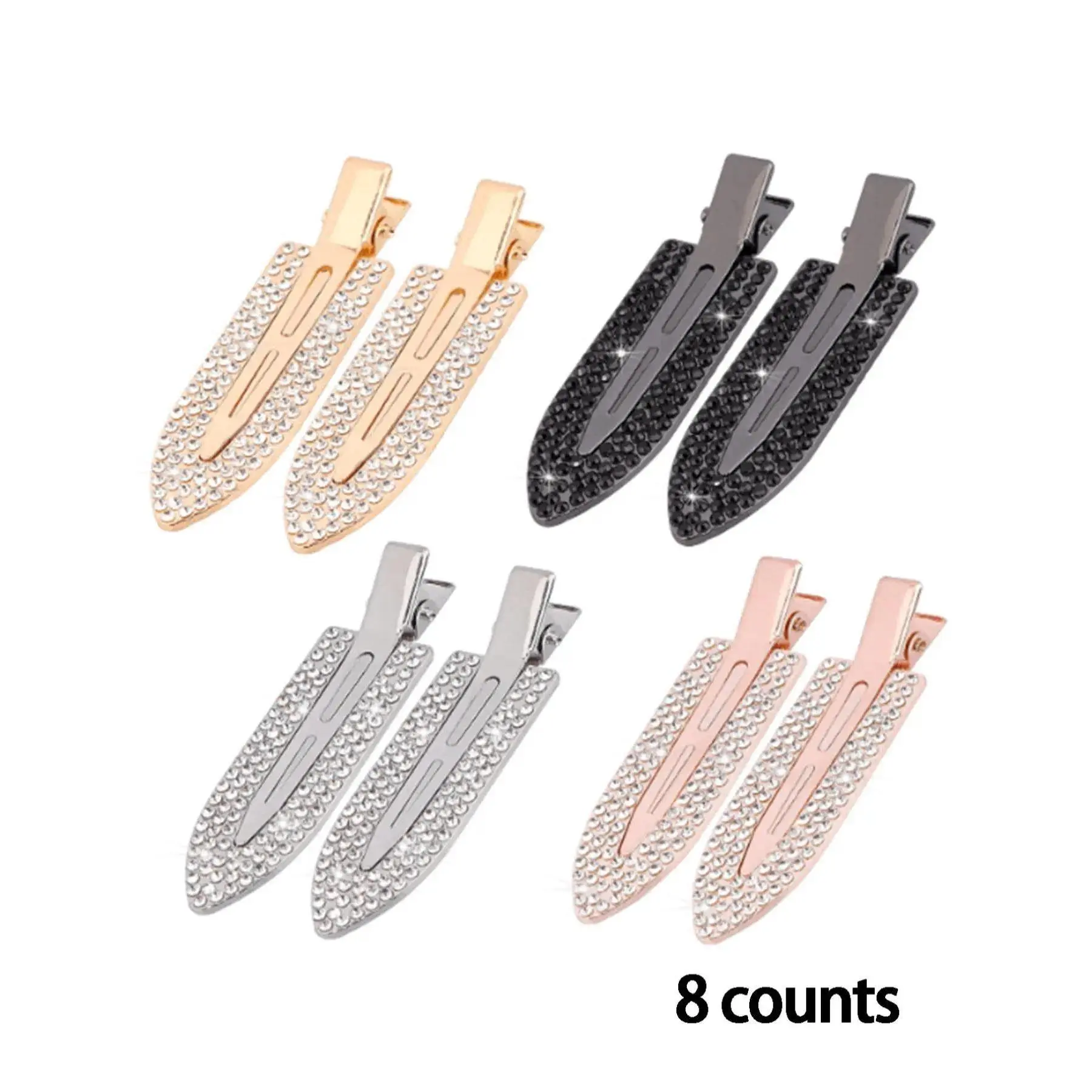 Rhinestone Decorated Hair Clips | Elegant Minimalist Hair Accessories for Women & Girls | Sturdy Clips Suitable for Thick Hair – Hair Clip Set