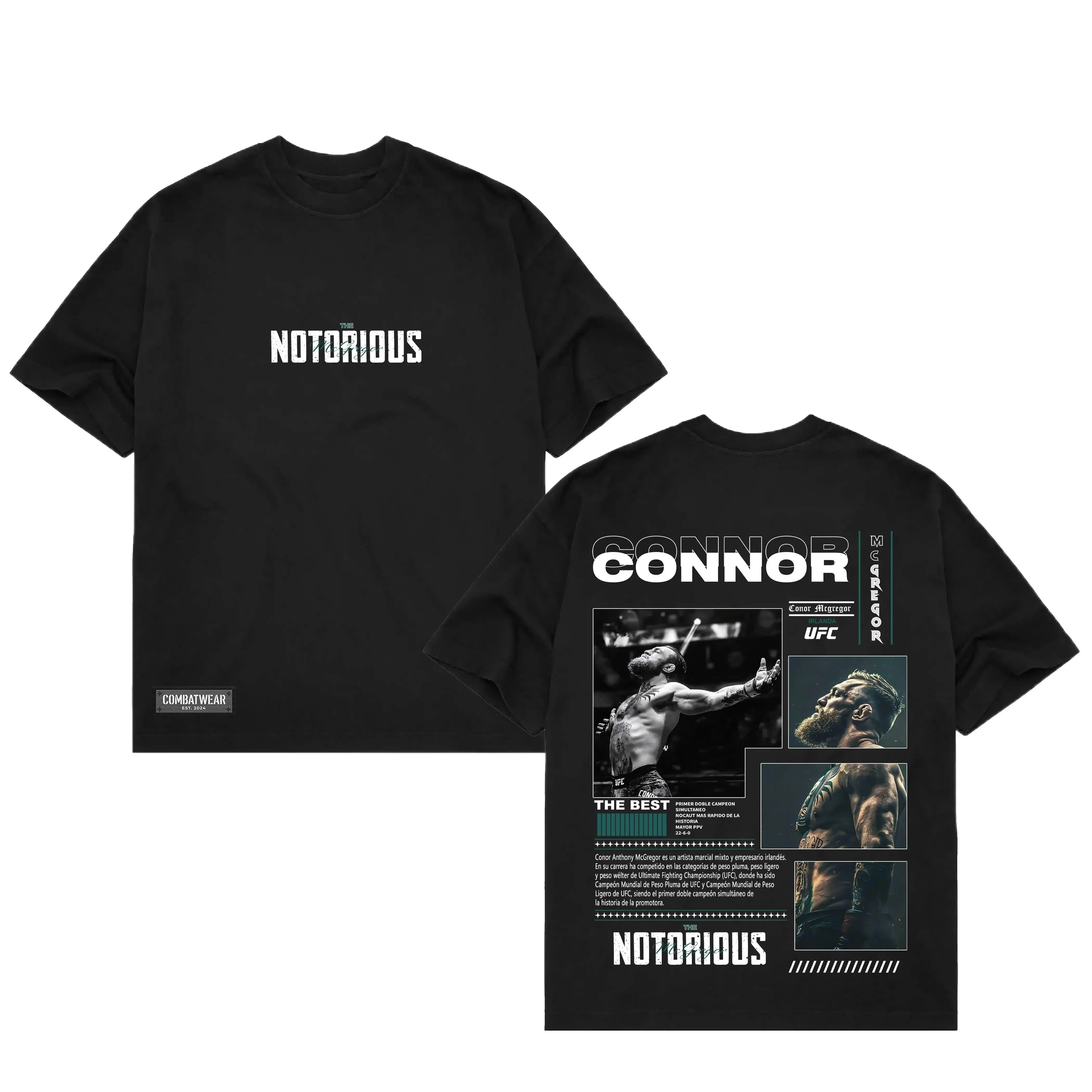[ 🥊   Sale Up To 50%]COMBATWEAR CONOR MCGREGOR TEE, The Notorious UFC, MMA Graphic Tee, UFC MMA Shirt, Gym Wear, Gift for Fighters, Sports Apparel