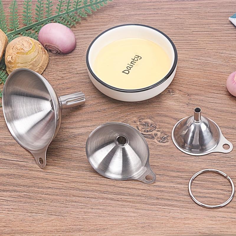 Three-Piece Stainless Steel Funnel Set