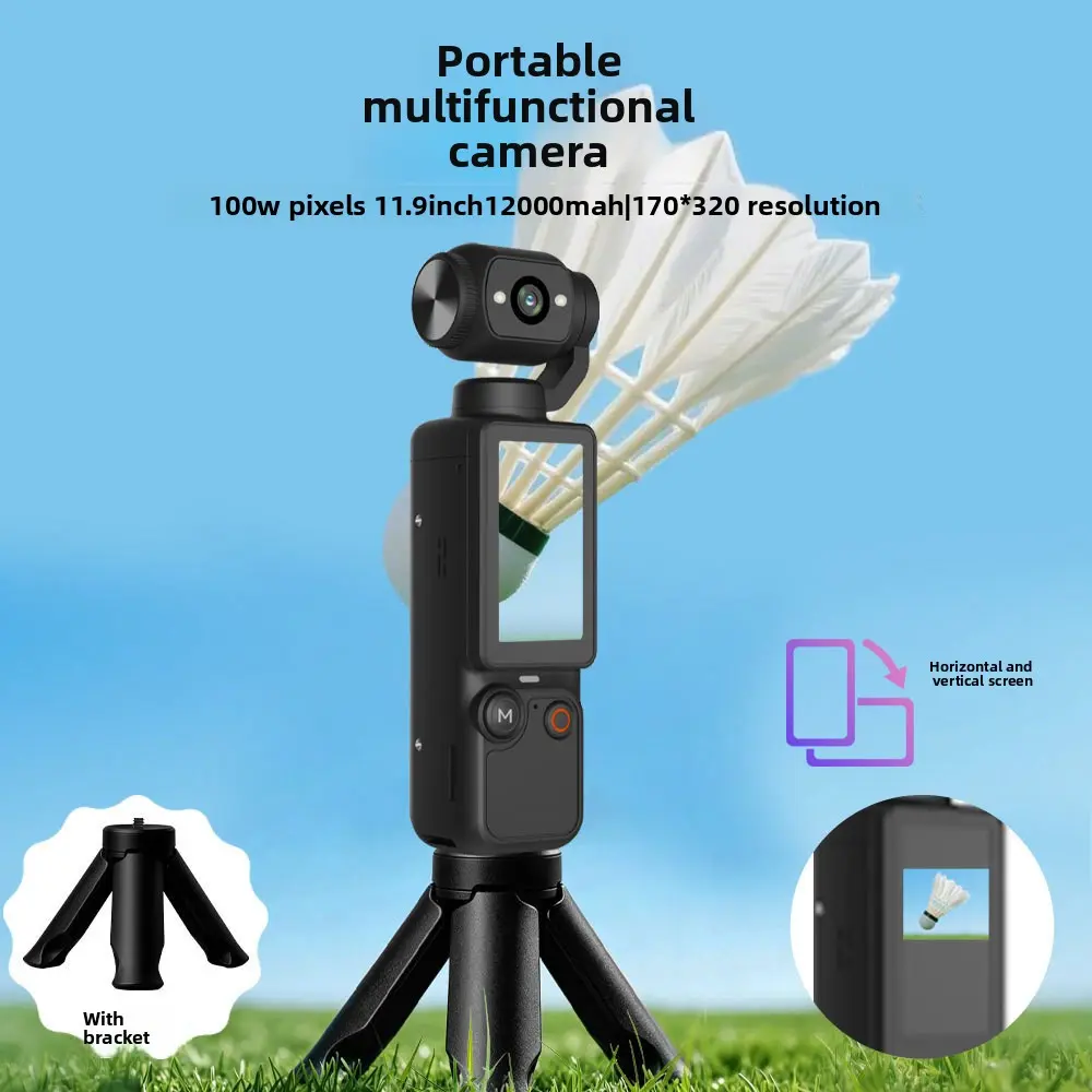 Q7 Handheld Gimbal Action Camera with Anti-Shake, Mini Vlog Camcorder, Multifunctional Live Streaming & Outdoor Video Recorder