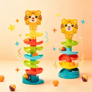 Baby Ball Drop Toy, 5/7-Layer Track Roller Tiger Spiral Tower, Rolling Tower, Educational Developmental Toy for Kids 18m+, Fun Learning Playset
