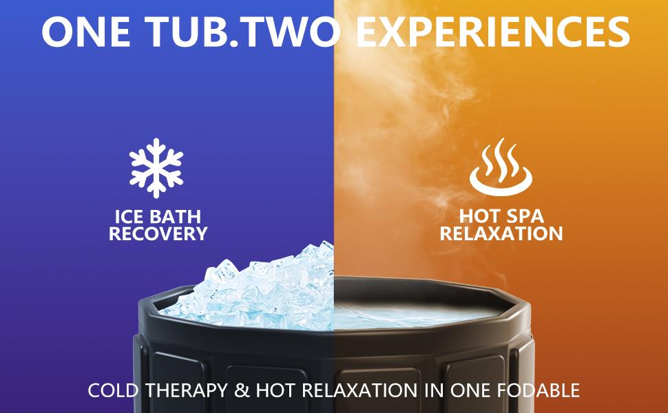 Portable Bathtub for Adult, Foldable Soaking Bathtub for Hot SPA&Ice Bath, Foldable Small Bathtub collapsible bathtub for Bathing, 6-layer Insulated portable tub,Space-Saving (black, 25.9X27.5 IN)