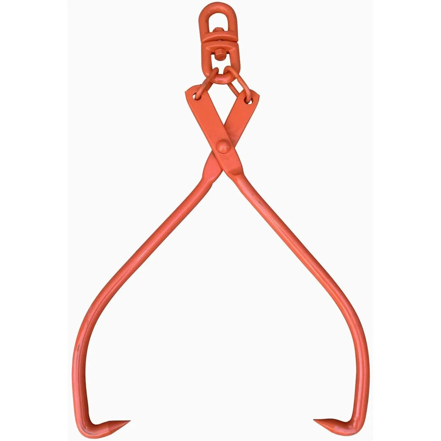 32" Jaw Opening Double Swivel Steel Log Skidding Tongs, Multi-functional Tool for Log Lifting, Handling, Dragging and Carrying
