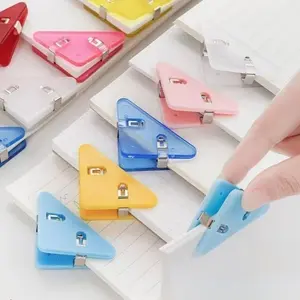 30PCS Colorful PMMA Acrylic Triangle Clips, Multipurpose Corner Binder Paper Holders for Bills, Books & Documents, Durable Fastener Clips for Home & Desk Office Organization Supplies