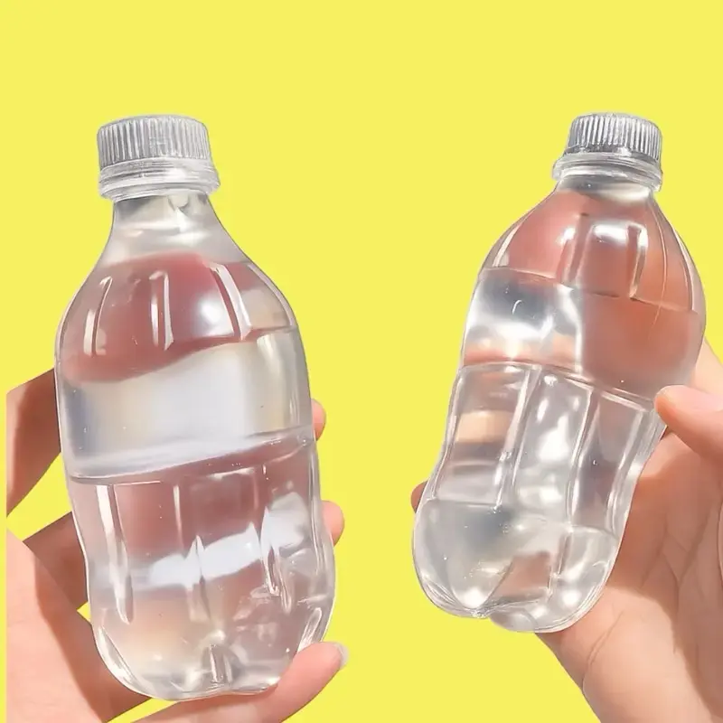 Clear Water Bottle Squishy, Crystal Clear Maltose Stress Ball, Slow Rising Sensory Fidget Toy, Soft Sugar Squeeze Toy, Anxiety Relief, Reusable Shapeable Toy, Soft Stress Balls
