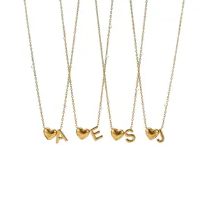 Waterproof Titanium Steel 26 Initial Letter Heart Clavicle Necklace  Ladies, Viral European American Custom Alphabet  Chain With Vacuum Electroplating Craft, Long-Lasting Gloss Fashion  Ornament Perfect  Birthday Presents, Beach Trips, Outdo