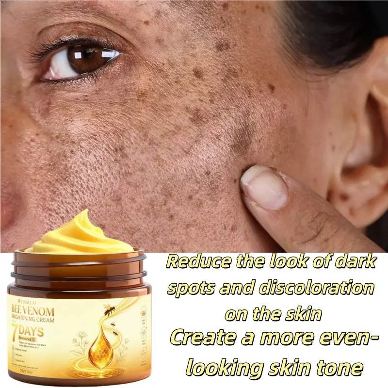Bee Venom Brightening Face Cream, Niacinamide VC Ve, Hydrating, Even Tone, Fade Dark Spots, Skin Care, 50g, Moisturizing