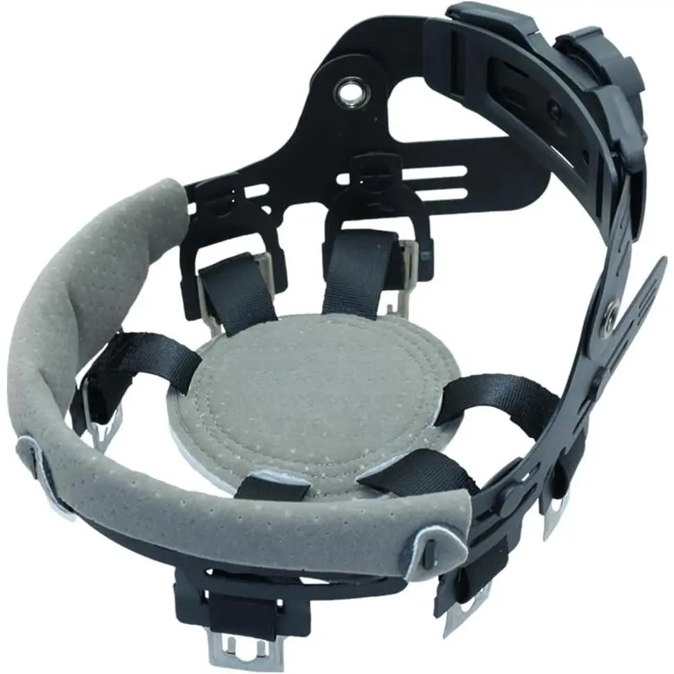 Full Brim Hard Hat Replacement 6-Point Ratchet Suspension Liner, Standard Size with Plush Moisture-Wicking Foam Sweat Band, Industrial Safety Hard Hat Internal Replacement Suspension System