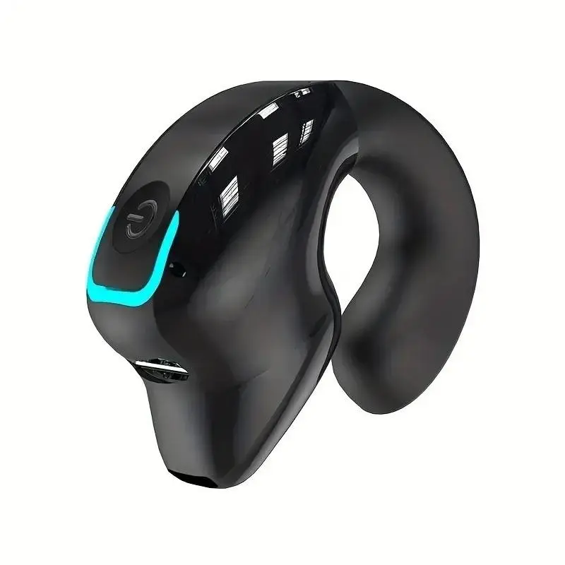 1PC Clip-on Wireless Earphones with Noise Reduction, Call Control, Rechargeable Li-Polymer Battery, Comfort Design, Surround Sound for Sports & Camping