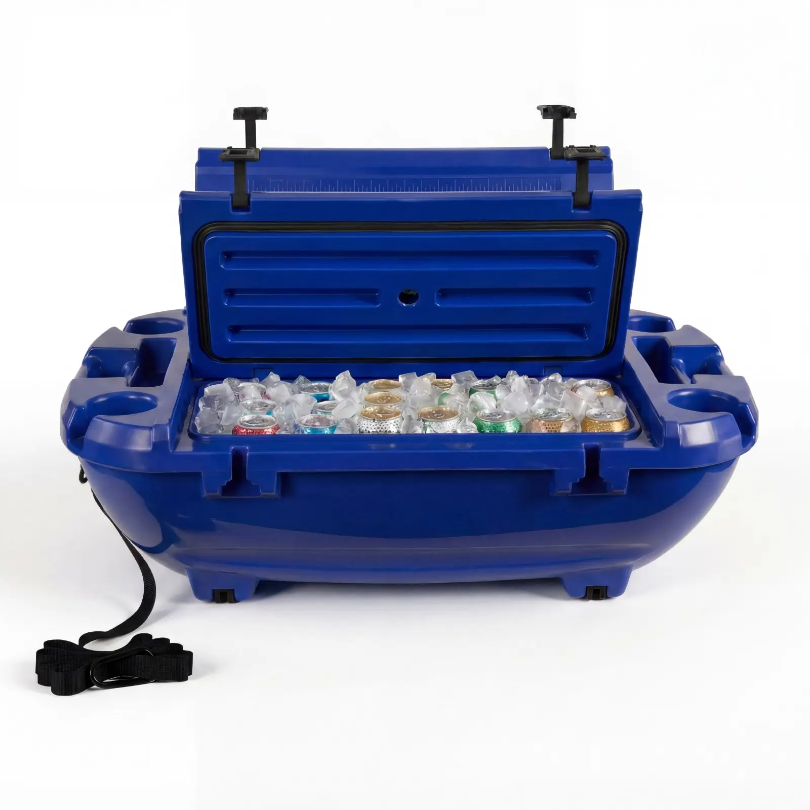 Floating Cooler, 40 QT Floating Ice Chest with Dry Storage Tow Rope, Premium LLDPE Amphibious Drink Cooler for Water Land, Smooth Stable Cruiser on Lake, River, Pool, Beach, Kayak, Deep Blue
