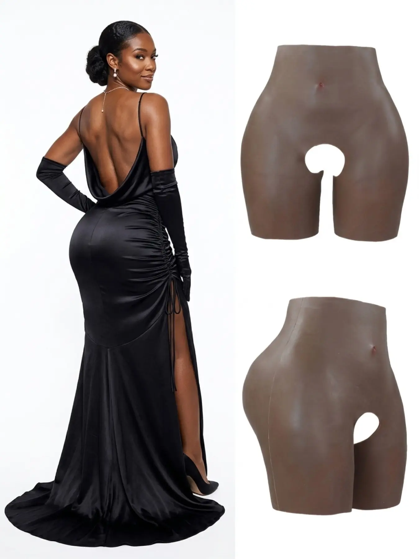 Perfect Underwear for Jeans, Seamless Padded Shapewear, Silicone Gel Lift Effect, Strong Tummy Control, No Panty Lines