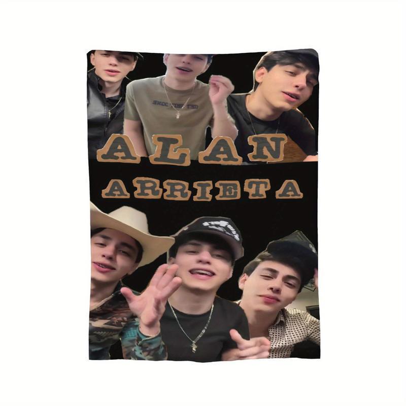 Alan Arrieta Super Comfortable Printed Flannel Throw Blanket–Soft&Warm Plush Throw for Sofa,Bed,Office,Camping–Cozy Blanket for Kids,Fans&Adults–Home Décor,Travel,Birthday,Christmas New Year Gift