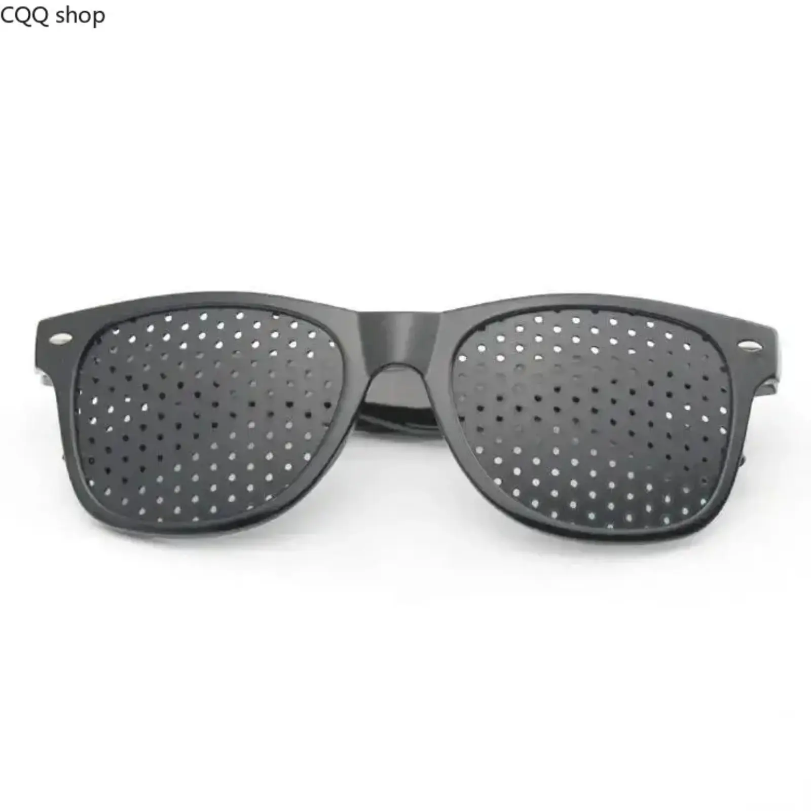 Unisex Lightweight Black Frame Pinhole Myopia Eyeglasses for Vision Training, Eye Fatigue Relief, Astigmatism Correction - Sports Eyewear Accessory