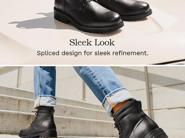 Bruno Marc Men's Dress Oxford Fashion and Comfort Ankle Lace Up Boots