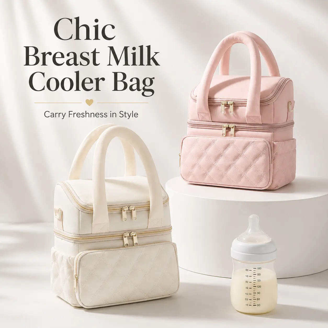 Direct from the manufacturer: New popular breast milk storage bag, mommy's double-layer breast milk preservation bag, bottle insulation mommy bag