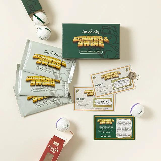 Golf Swing Scratch Game Cards, 3 Pieces Novel Entertainment Cards, Great for Group Party Activities