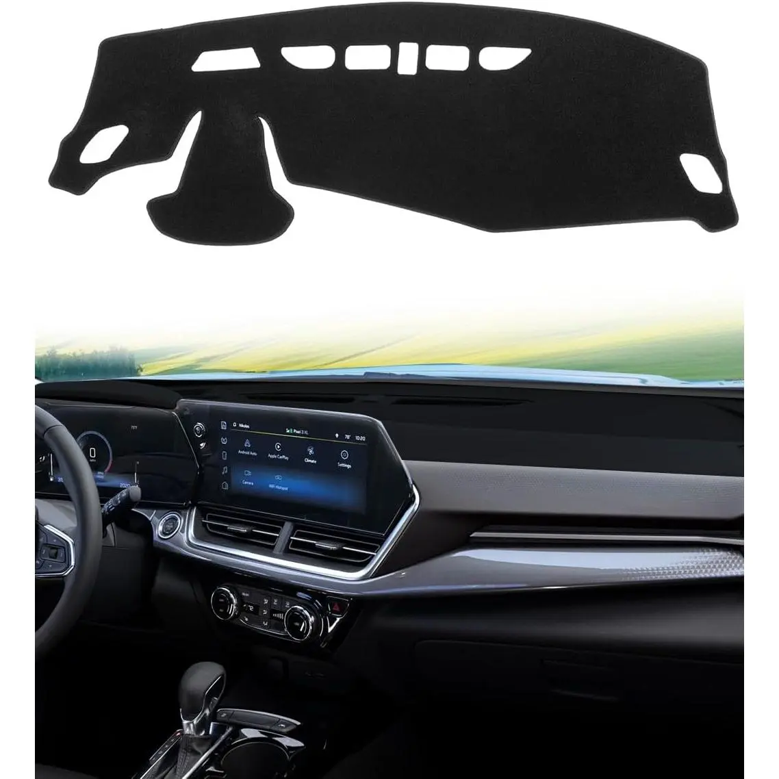 Dash Dashboard Cover for 2025 2026 Chevy Trax Accessories 2024 Polyester Dash Board Mat Pad for Trax LS/1RS/LT/2RS/Activ Accessories