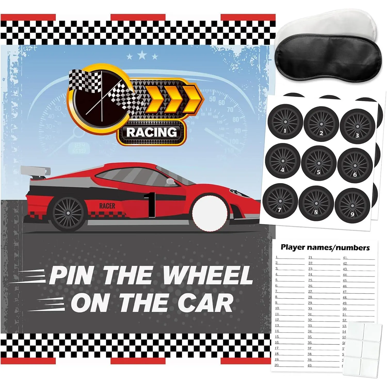 Party , Pin The Wheel  The , Race  Party Birthday Party Decorations Supplies Decor for Families Adult Groups