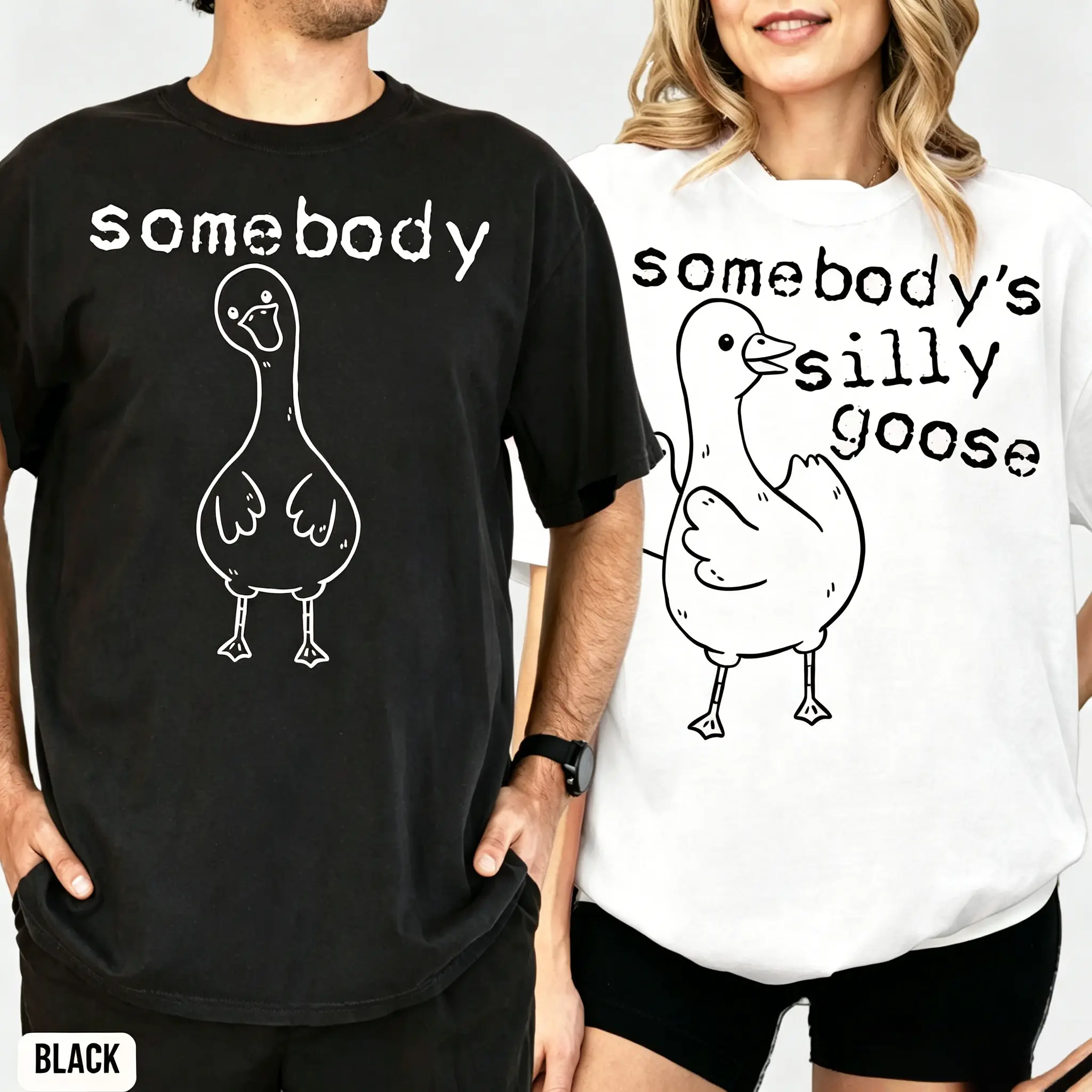 Silly Goose Matching Couples Shirt, Funny Couple Shirts, His and Hers Couples Tee, Husband and Wife Matching Tees, Gift For Girlfriend