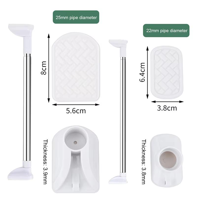 50-120cm Punch-free Telescopic Clothing Rod Extendable Stainless Steel Curtain Pole Easy Installation for DIY Space In Stock