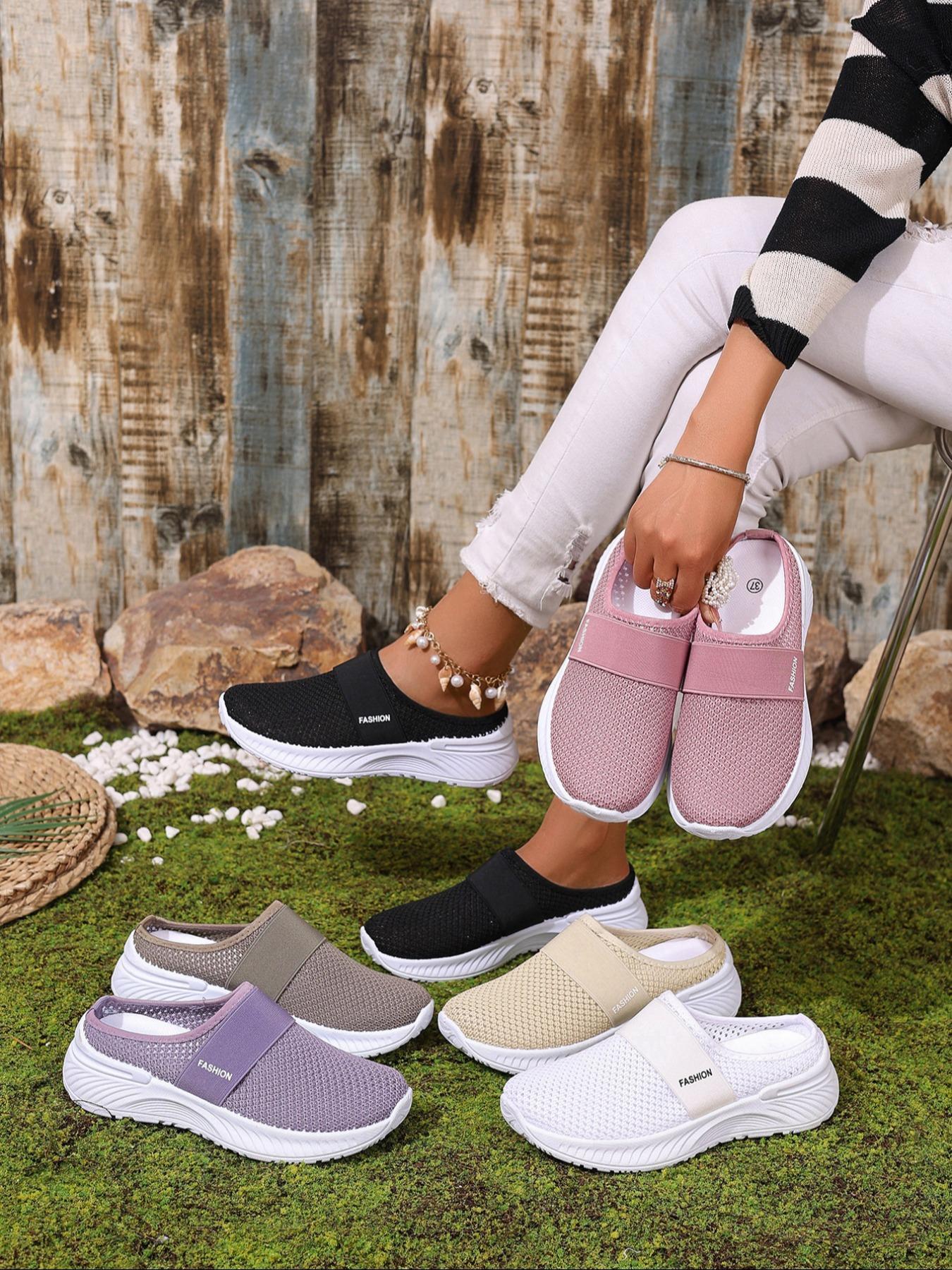 Women's Fashionable Mesh Breathable Lightweight Sneakers, Casual Comfortable Low Top Sock Sneakers, All-match Commuter Shoes for Work & Daily Wear, Girl