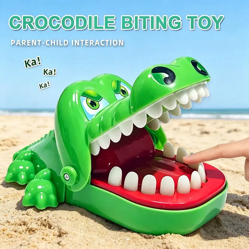 Crocodile Teeth Toys Alligator Biting Finger Dentist Classic Family Games Party Pranks Children's Lucky Game Decompression ToyAlleviate children's anxietySensory stress relief