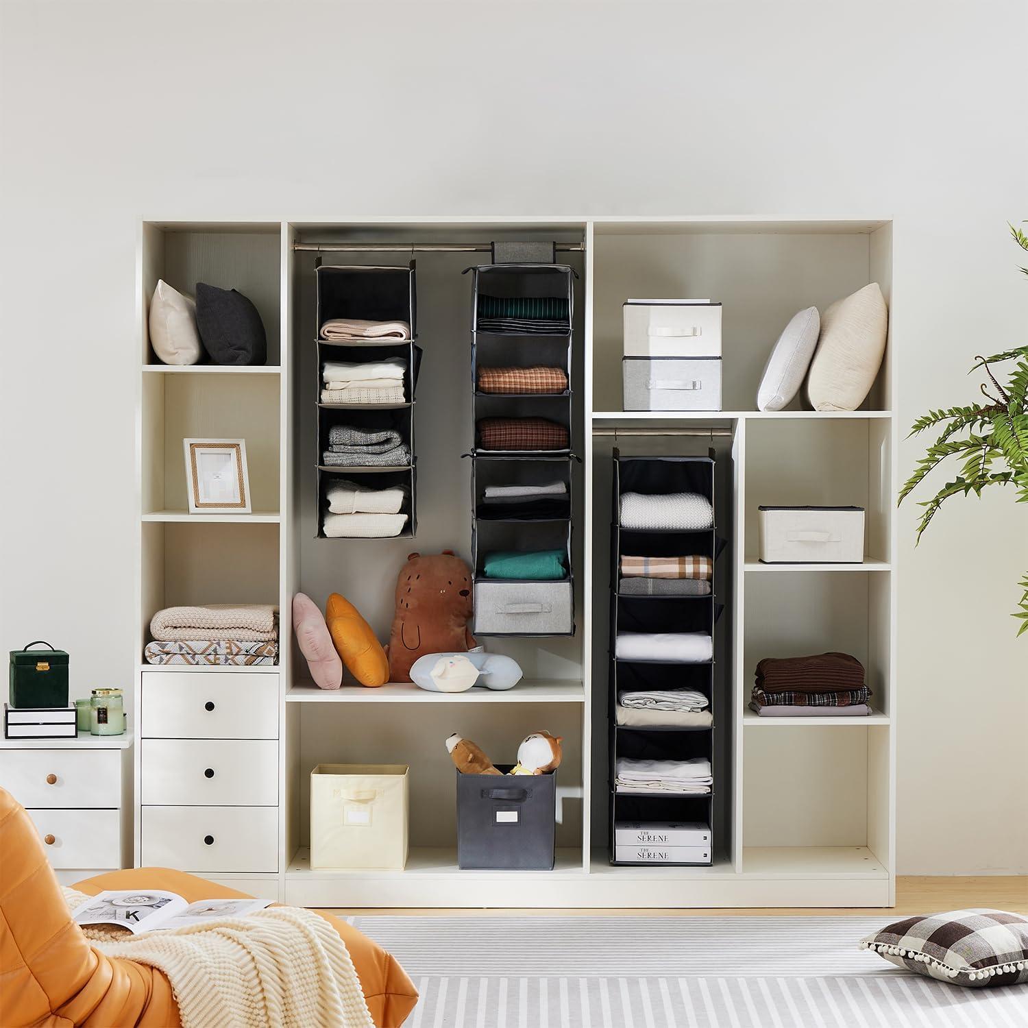 Room Decor Hanging Clothes Storage Bag, Laundry Organizer, Clothing Classification Storage Organizer Bag, Monday to Friday Clothes Organizer for Home Use, Bedroom Accessories Room Organizers, Summer Gifts, Bedroom Decor Accessories