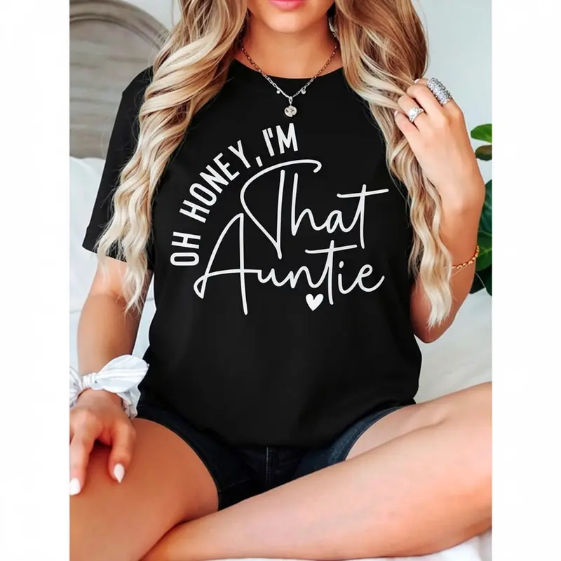 Adorable Tee Featuring a Fun - loving Quote for the Cool and Caring Auntie