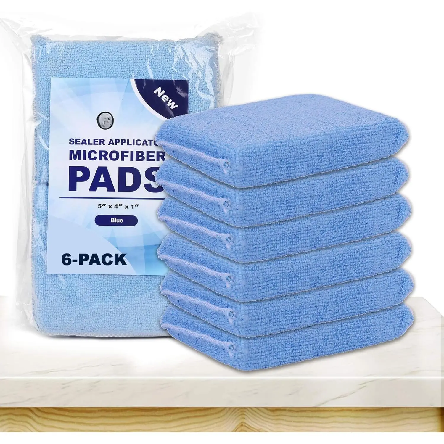 Professional Microfiber Sealer Applicator Pad - The  Tool to Apply Sealer to  Stone and Tile Like Marble, Granite, Concrete & Slate (Blue)