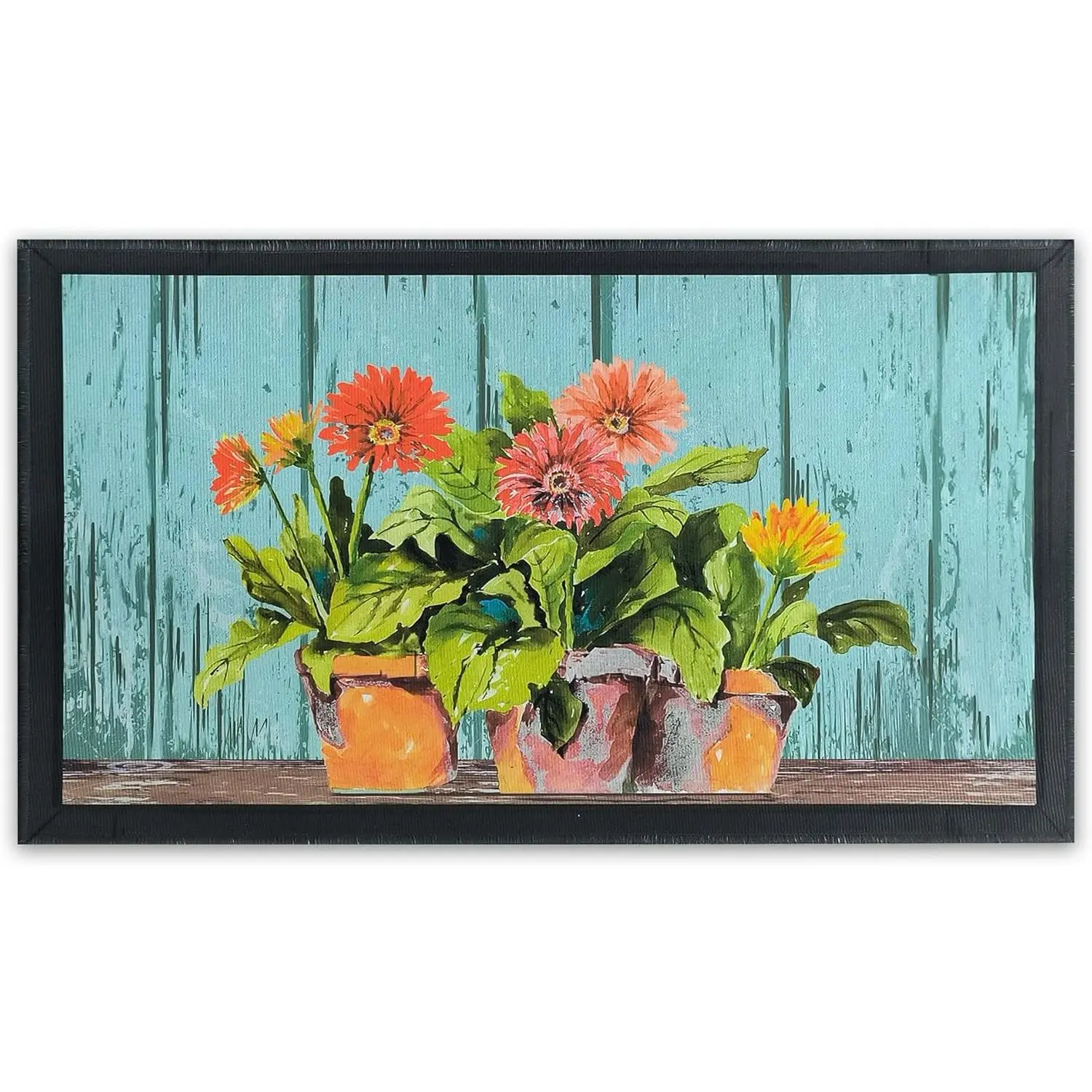 Spring Doormat, 17 x 30 Inch, Non-Slip Washable Outdoor Rug for Indoor Outdoor  Decorations, Floral Design