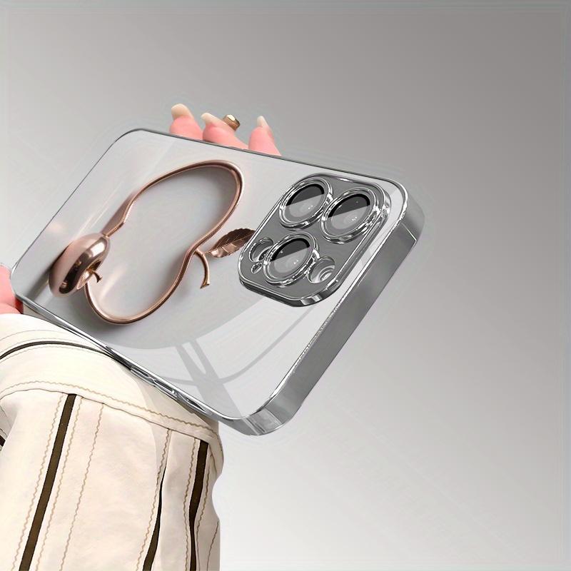 Advanced Multi-Functional Metal Apple Pattern Electroplated TPU Phone Case with Lens Protection for iPhone 16/16Pro/16ProMax/16Plus/16e, 15/15Plus/15Pro/15ProMax, 14/14Plus/14Pro/14ProMax, 13/13Pro/13ProMax, 12/12Pro/12ProMax, 11/11Pro/11ProMax, 7/8plus,