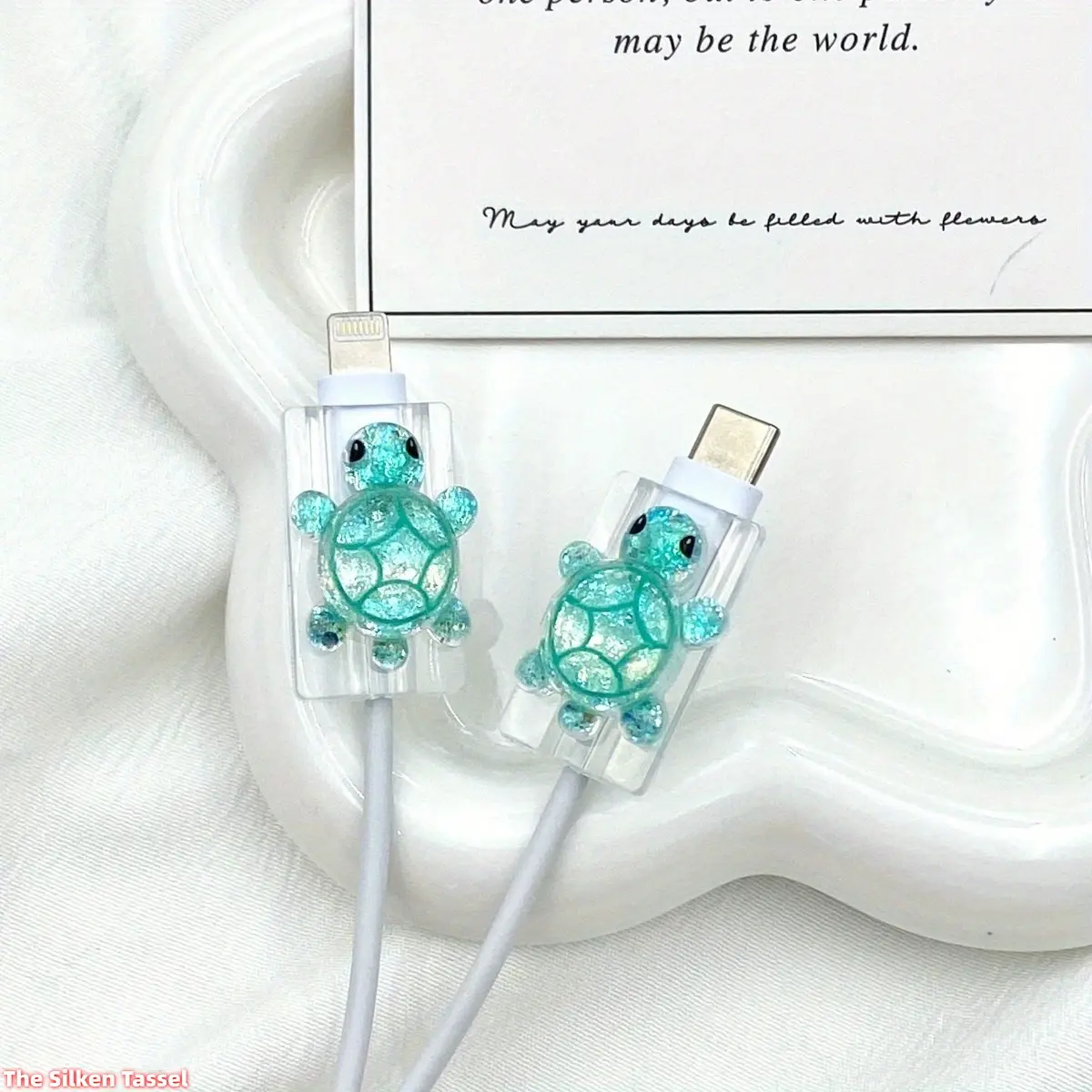 Cute Cartoon Turtle Cable Protector - High-Quality, Wear-Resistant, Durable Charger Grip Cover for iPhone Charging Blocks, Vibrant Multi-Color Decorative Accessory with Long-Lasting Material for Gadget Lovers (Offers Protection)