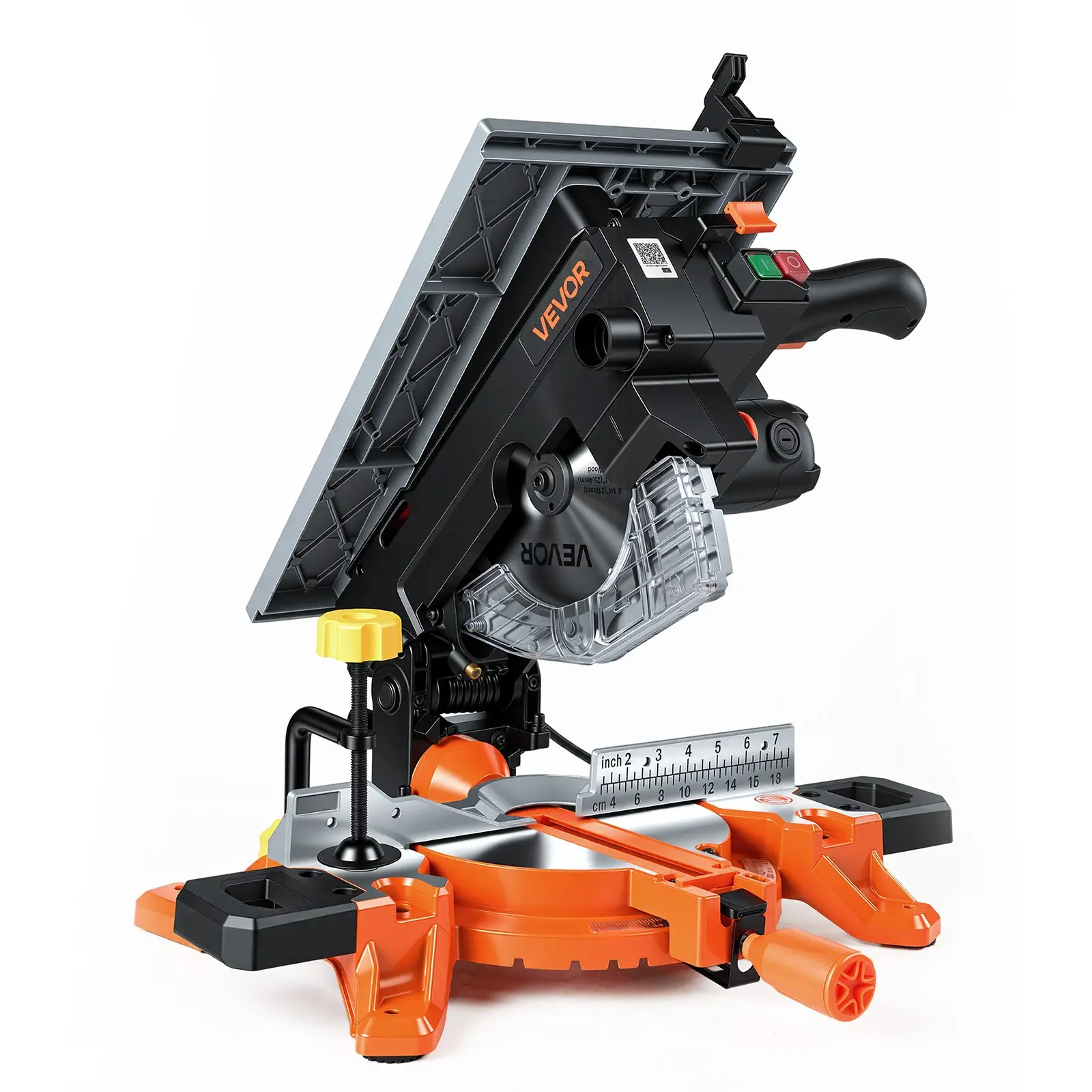 VEVOR 8-1/4 in Compound Miter Saw Wood Cutter, 2-in-1 Miter-Table Saw (Model J1D-AC2001-210), Laser Guide, Quick Lock, Adjustable Angles, 4800 RPM, Splash Guard for Wood, Plastic, Metal Trimming