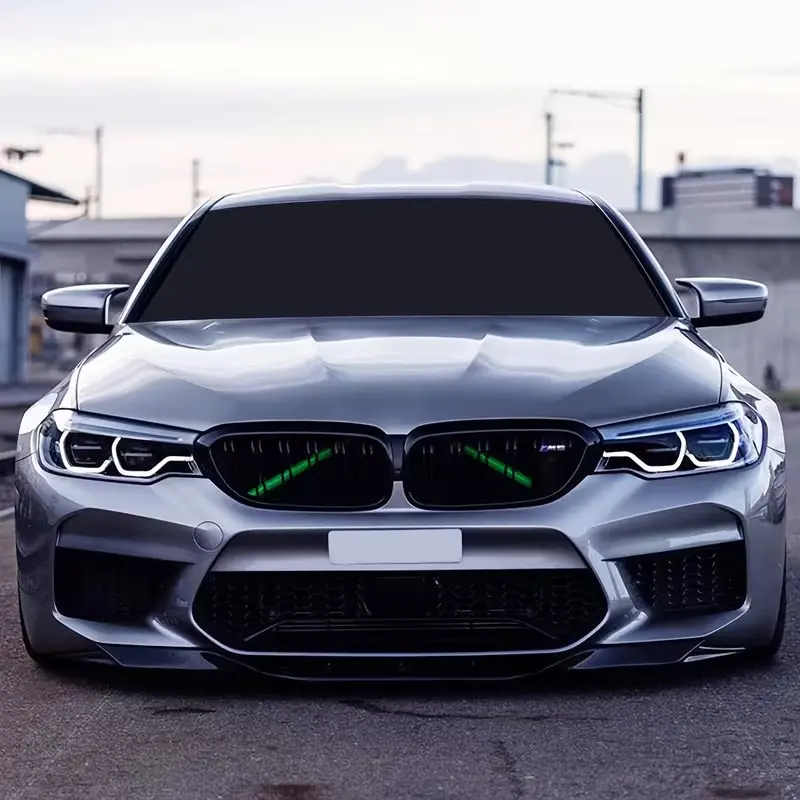Bmw Grille Trim Strip, Compatible with Bmw Series 1-7 (f20-F32, G30-G12), Universal Front Grill Clip-On Decor, Exterior Modification Accessory, Car Accessories
