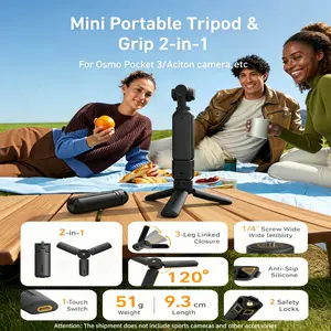 Mini quick opening tripod suitable for DJI action6/5/4 tripod pocket 4/3 desktop stand