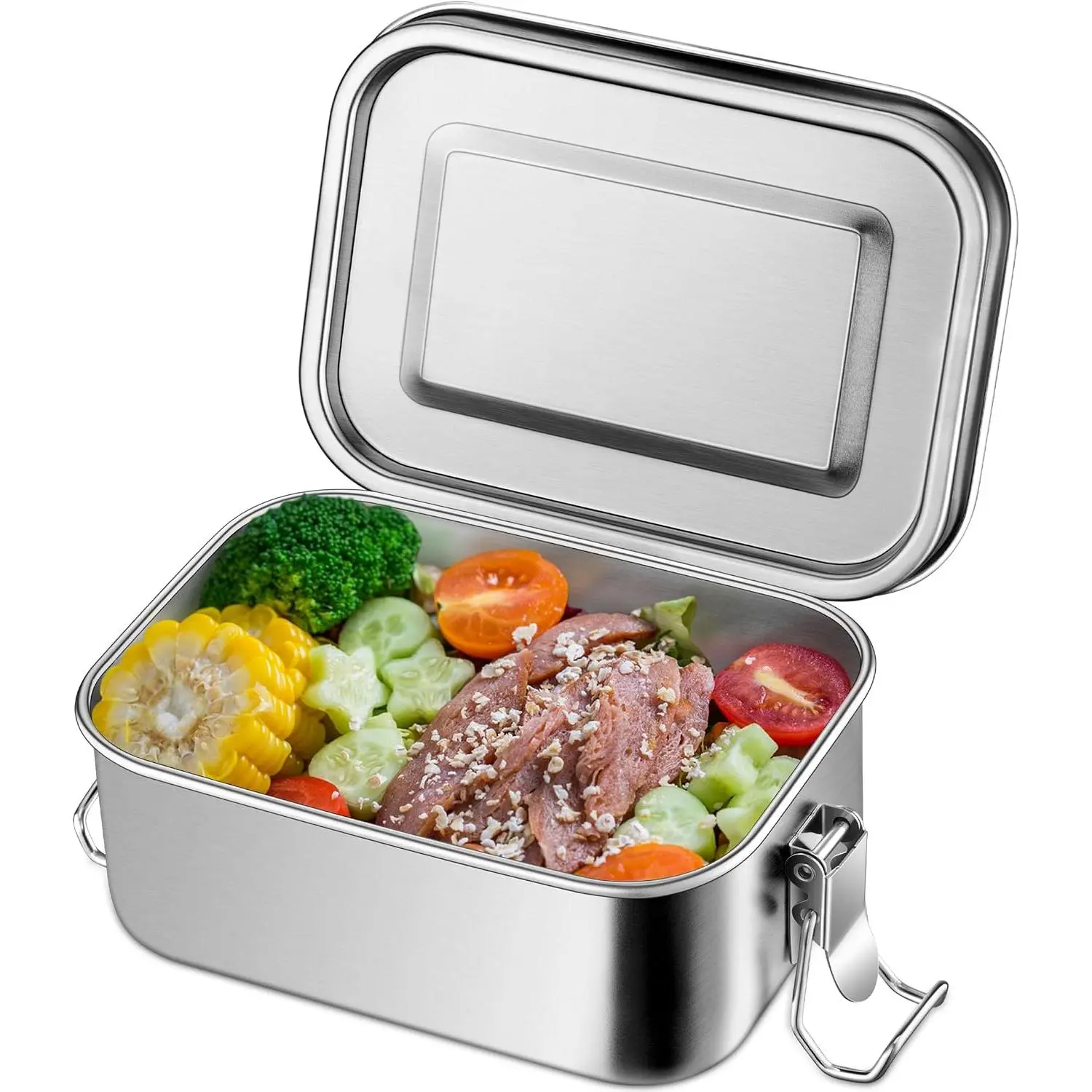 Small Lunch Box 18.6oz Stainless Steel Lunch Bento Container | 550ml Mini Metal Tiffin Lunch Box, Leak-Proof  Containers Snack Tin, Dishwasher Safe, Oven Safe Except for Lid