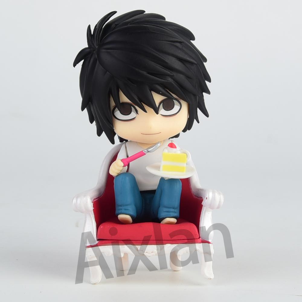 Aixlan#1160#1200 DEATH NOTE Figure Yagami Light Cute Edition 10CM L·Lawliet PVC Action Figure Amine Toygift Collectible Figurine